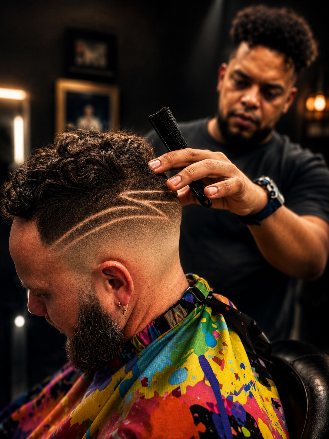 Master barber at work